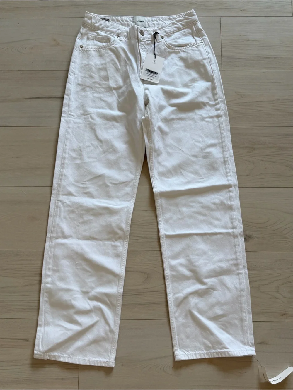 Reformation White Charlee Low Rise Straight Leg Jeans NWT 27